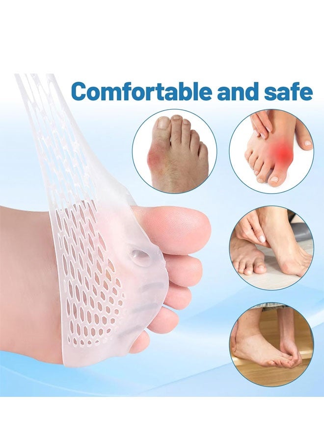 مصحح إبهام القدم وفواصل أصابع القدم للنساء، 3 أزواج من فواصل السيليكون الناعمة لعلاج انحراف إبهام القدم، وتداخل أصابع القدم، وتخفيف الألم، وسادات محاذاة أصابع القدم قابلة للتهوية ومرنة لراحة يومية داخل الأحذية - Image 2